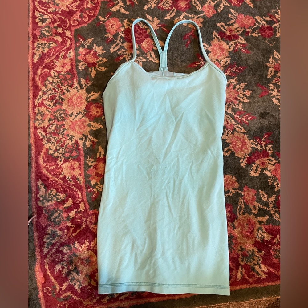 small light blue lulu tank top